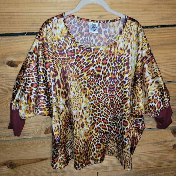NWT* Ivy Jane* Silky Tunic* Leopard Print* Sz S-M I - Picture 4 of 9